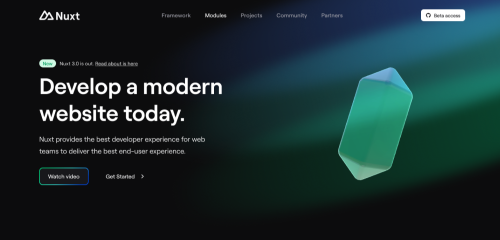 Preview of Nuxt project
